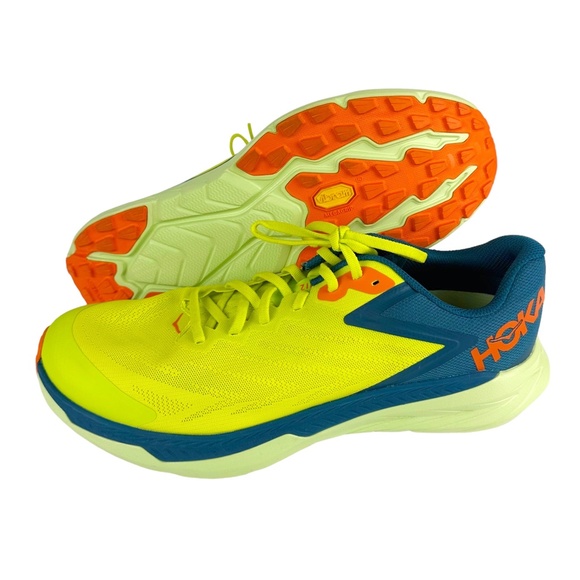 Hoka One One Zinal Evening Primrose Blue Coral Trail Running Sneakers 11.5D Mens - Picture 4 of 16